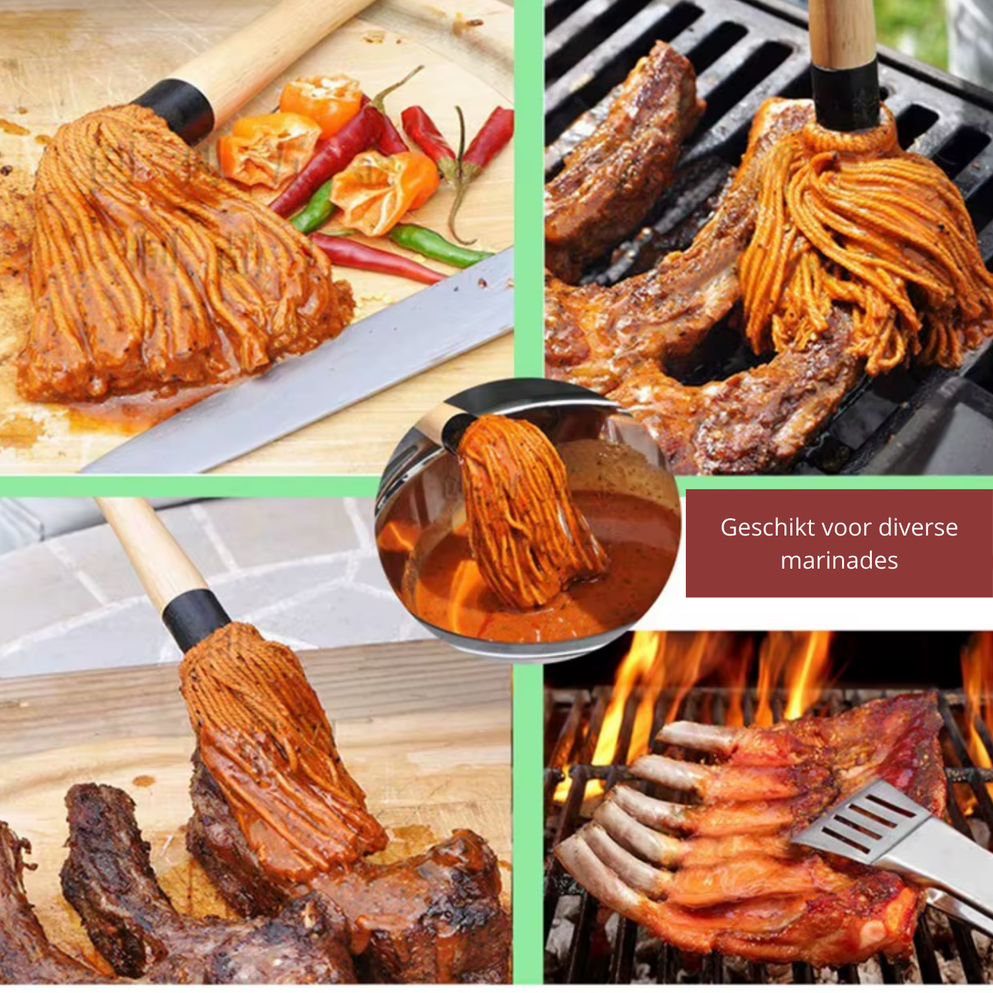 BBQ Marinade Kwast | Kwast Van Nylon Perfect Voor Veel Volume
