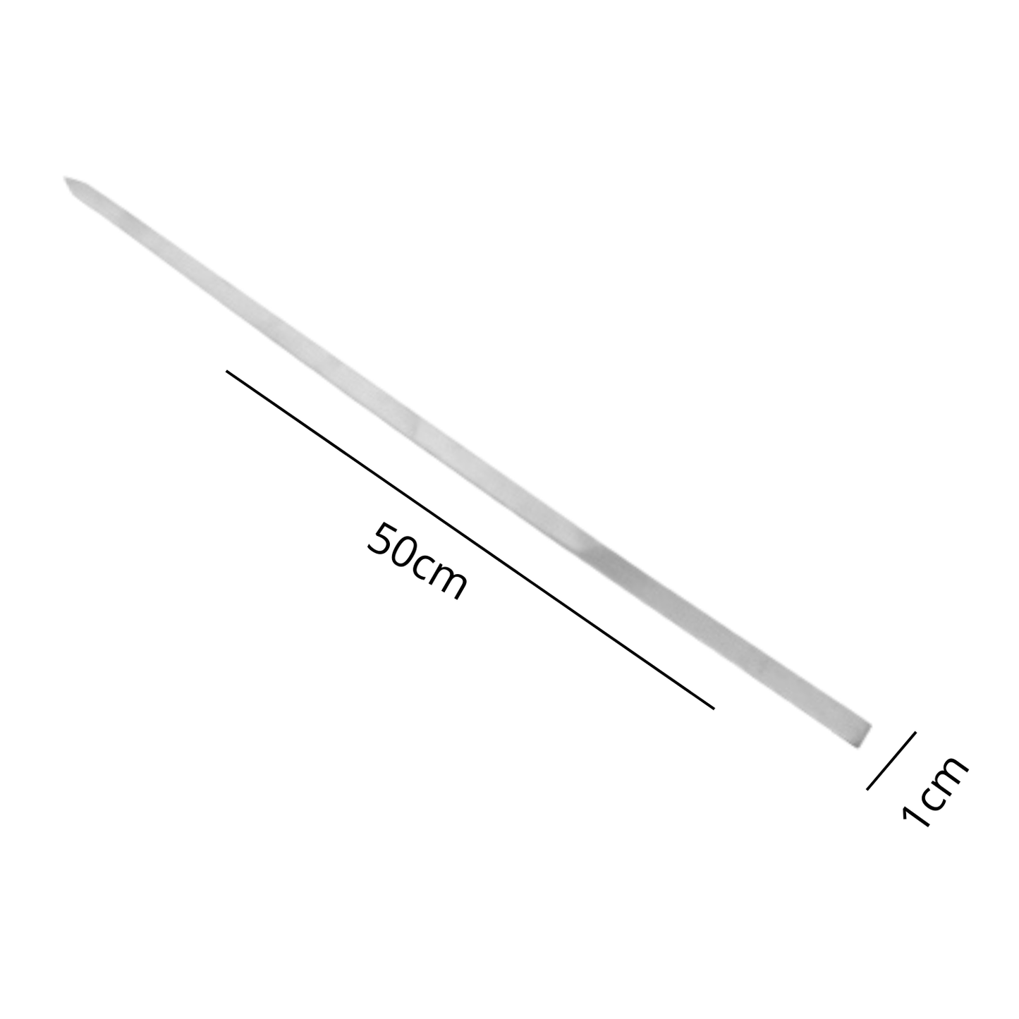 Kebab Spiezen RVS - 50cm Lang en 1cm Breed | 4 - 6 - 12 stuks