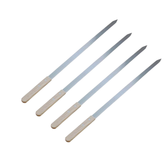 Adana Kebab Spies | 60 cm Lang & 2 cm Breed | Luxe Houten Handvat