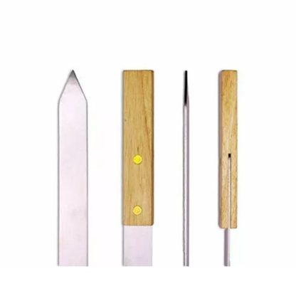 Adana Kebab Spies | 60 cm Lang & 2 cm Breed | Luxe Houten Handvat