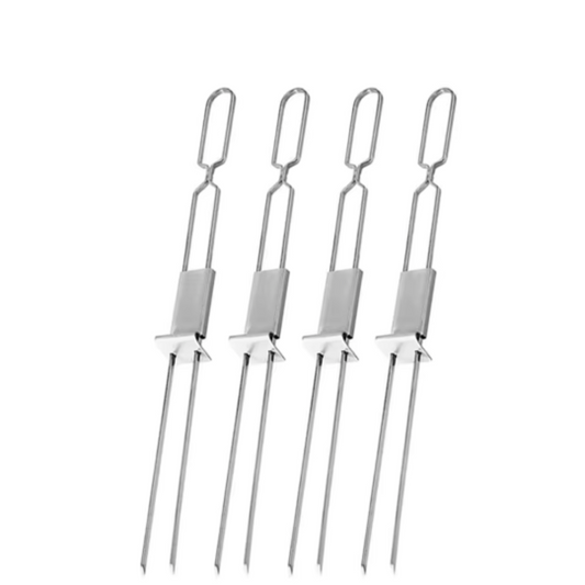 Dubbele Spies RVS Met Afschuif Tool - 33cm | 4 stuks